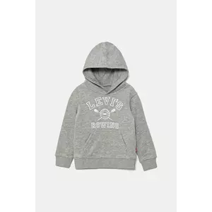 Levi's bluza copii VARSITY ROWING HOODIE culoarea gri, cu glugă, cu imprimeu, 8EM573 imagine