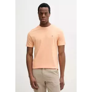 Gant tricou din bumbac barbati, culoarea portocaliu, neted imagine