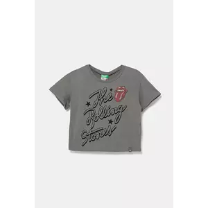 United Colors of Benetton tricou de bumbac pentru copii culoarea gri, 3I1XC10NW imagine