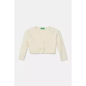 United Colors of Benetton cardigan copii culoarea bej, light, 1W25G600F imagine