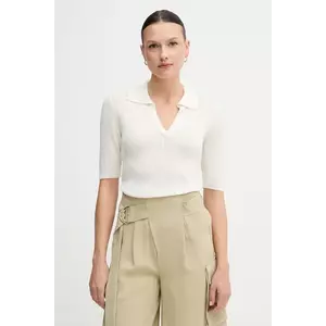 United Colors of Benetton tricou polo culoarea bej, 123VD3018 imagine