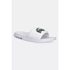 Lacoste papuci SERVE SLIDE DUAL culoarea alb, 49CMA0038 imagine