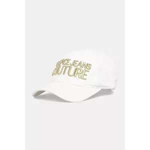 Versace Jeans Couture șapcă de baseball din bumbac bărbați, culoarea alb, cu imprimeu, 78GAZK32 ZG365 imagine