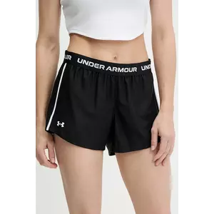 Under Armour pantaloni scurți de antrenament Tech Play culoarea negru, cu imprimeu, medium waist, 1389882 imagine