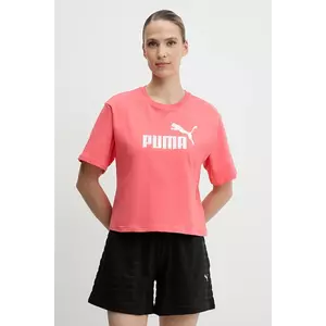 Puma tricou din bumbac femei, culoarea portocaliu, 684972 imagine