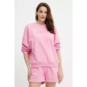 La Mania bluza femei, culoarea roz, cu imprimeu, LOVELY imagine