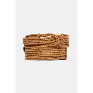 MAX&Co. curea de piele femei, culoarea maro, 2516501087200 imagine