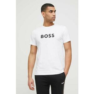BOSS tricou de plajă culoarea alb, cu model 50491706 imagine