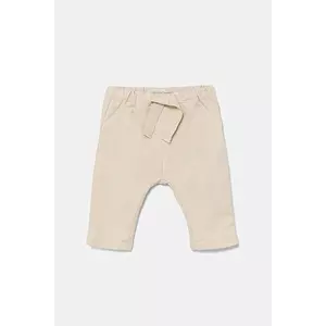 United Colors of Benetton pantaloni bebe culoarea bej, uni, 4U40AF019 imagine