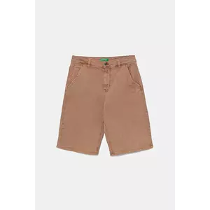 United Colors of Benetton pantaloni scurți copii culoarea maro, talie reglabila, 4QNJC903Q imagine