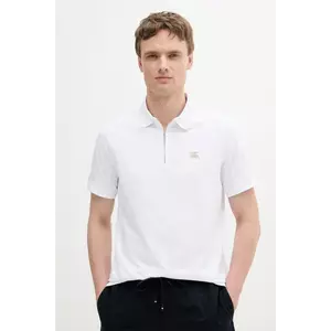 Karl Lagerfeld tricou polo barbati, culoarea alb, cu imprimeu, 552221.745020 imagine