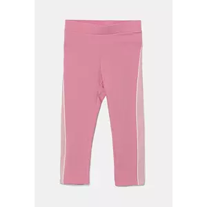 United Colors of Benetton leggins copii culoarea roz, uni, 3P4ZCF05Z imagine