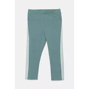 United Colors of Benetton leggins copii culoarea verde, uni, 3P4ZCF05Z imagine