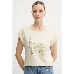 Morgan tricou DSILVI femei, culoarea bej, DSILVI imagine