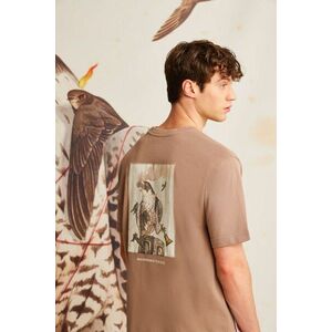 Medicine tricou din bumbac culoarea bej, cu imprimeu imagine