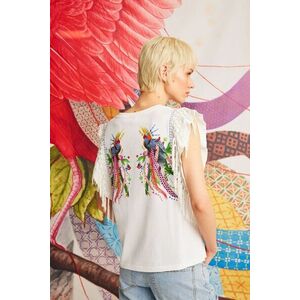 tricou din bumbac culoarea alb imagine