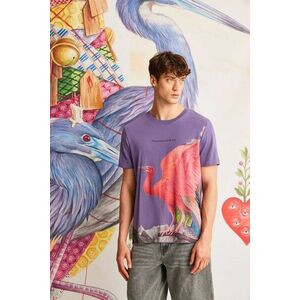 Medicine tricou din bumbac culoarea violet, cu imprimeu imagine