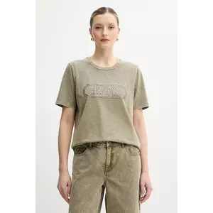 MICHAEL Michael Kors tricou din bumbac femei, culoarea verde, MS551SC491 imagine