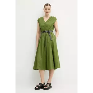 MICHAEL Michael Kors rochie culoarea verde, mini, evazată, MS5830KF4C imagine