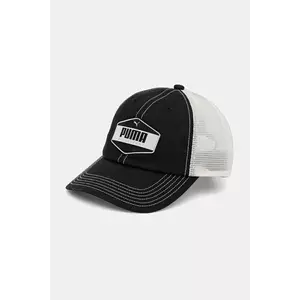 Puma șapcă culoarea negru, cu imprimeu, 25976 imagine