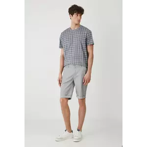 Medicine pantaloni scurți din amestec de in culoarea gri, melanj imagine