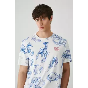 Medicine tricou din bumbac culoarea alb, modelator imagine