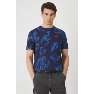 Medicine tricou din bumbac culoarea albastru marin, modelator imagine