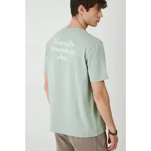 Medicine tricou din bumbac culoarea turcoaz, cu imprimeu imagine