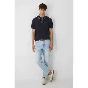 Medicine tricou polo culoarea albastru marin, neted imagine