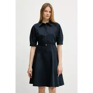 BOSS rochie culoarea bleumarin, mini, evazată, 50537388 imagine