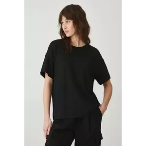 Medicine tricou de in femei, culoarea negru imagine