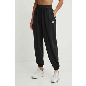 adidas Originals pantaloni de trening din bumbac Essential culoarea negru, uni, IW5730 imagine