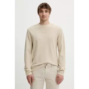 G-Star longsleeve din bumbac culoarea bej, uni, D25965-D895 imagine