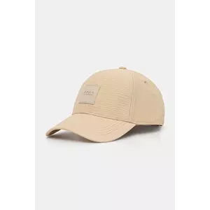 BOSS șapcă culoarea bej, cu imprimeu, 50539418 imagine