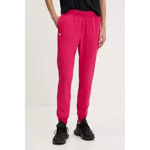 Under Armour pantaloni de antrenament ArmourSport culoarea verde, high waist imagine