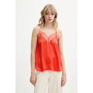 IRO bluză de mătase culoarea gri, uni, WM16BERWYN imagine