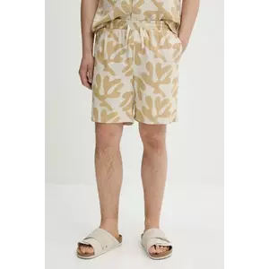 Solid pantaloni scurți culoarea bej, 21108564 imagine