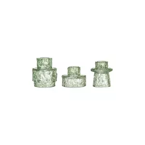Bloomingville sfeșnic decorativ Delphia 3-pack culoarea verde imagine