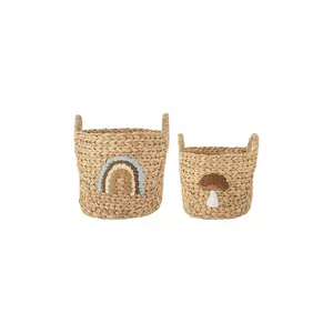 Bloomingville coș de depozitare Agnes 2-pack culoarea bej imagine