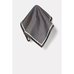 Eton batistă de buzunar de mătase culoarea maro, 100012721 imagine