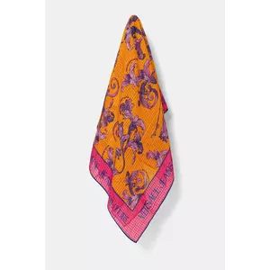 Versace Jeans Couture eșarfă de mătase culoarea portocaliu, cu imprimeu, 78HA7H02 ZG353 imagine