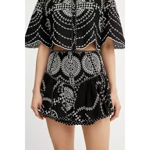 Charo Ruiz Ibiza fustă Marli culoarea negru, mini, evazati, 254400 imagine