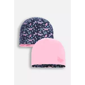 Coccodrillo căciulă culoarea roz, bumbac, din tesatura uni, ACCESSORIES SPRING GIRL imagine