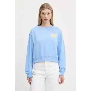 Tommy Jeans hanorac de bumbac cu imprimeu, DW0DW21345 imagine