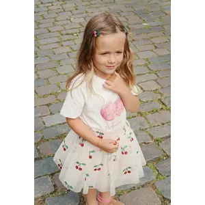 Konges Sløjd fustă TULLIE SMOCK SKIRT culoarea bej, mini, evazati, KS103186 imagine