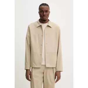 A.P.C. cămașă veste rodney culoarea bej, cu guler clasic, relaxed, COHFU.H32009 imagine