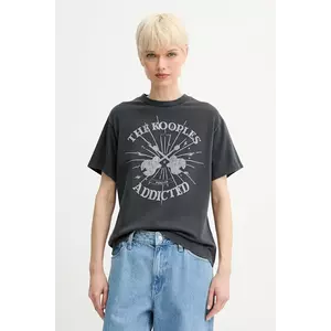 The Kooples tricou din bumbac culoarea gri, FTSC30042K imagine