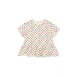 Konges Sløjd tricou BASIC FRILL TEE GOTS culoarea bej, KS103154 imagine