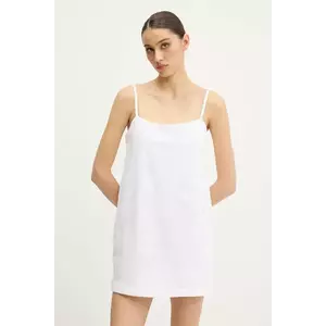 Abercrombie & Fitch rochie din in culoarea bej, mini, dreaptă, KI159-5696 imagine