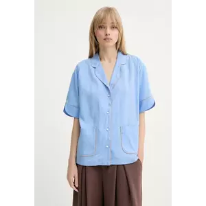 MUNTHE cămașă din amestec de in USHI cu guler clasic, relaxed, 255101525523 imagine